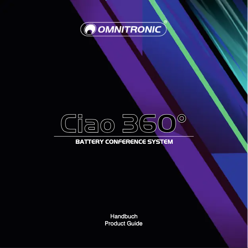 Page 1 de la notice Manuel utilisateur Omnitronic Ciao 360°