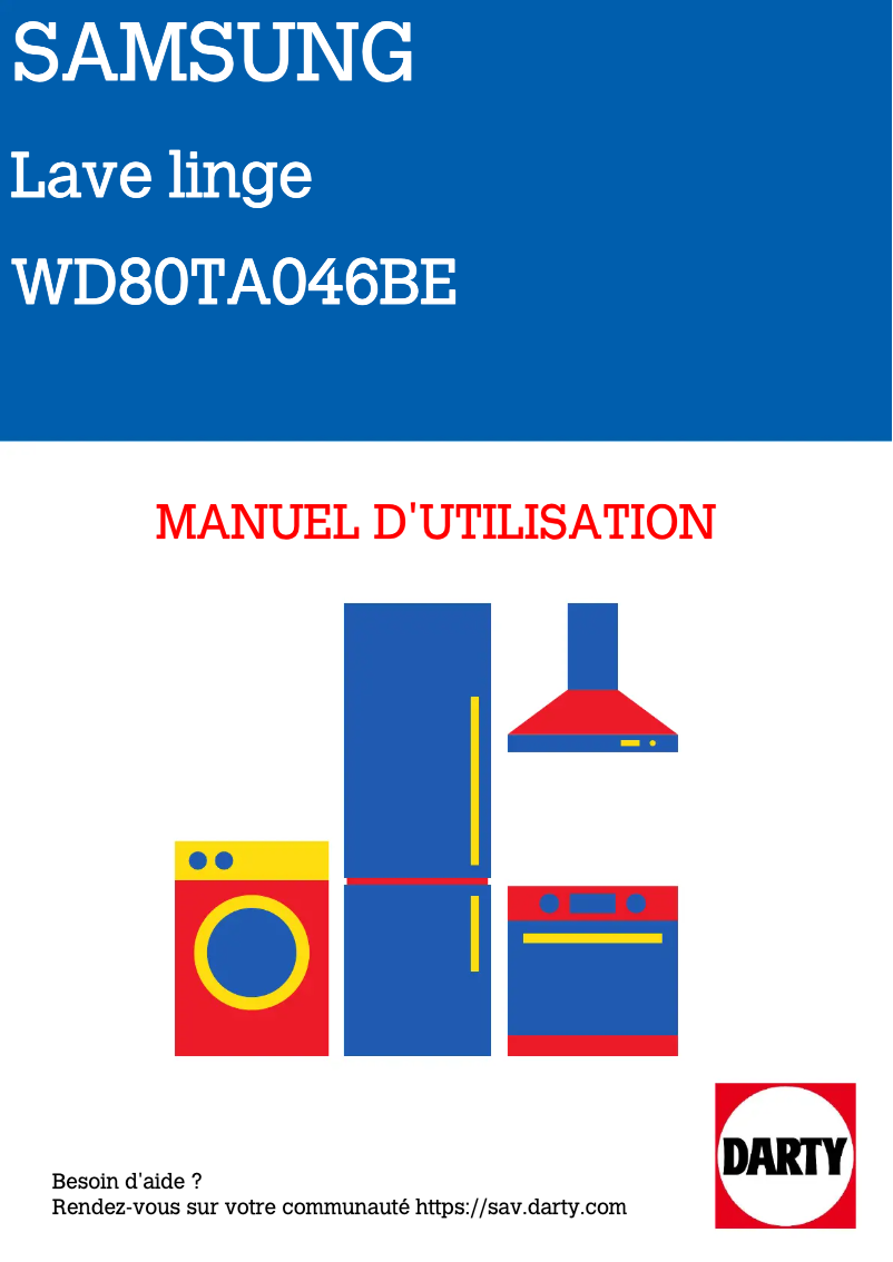 Página 1 del manual Manual de usuario Samsung WD80TA046BE