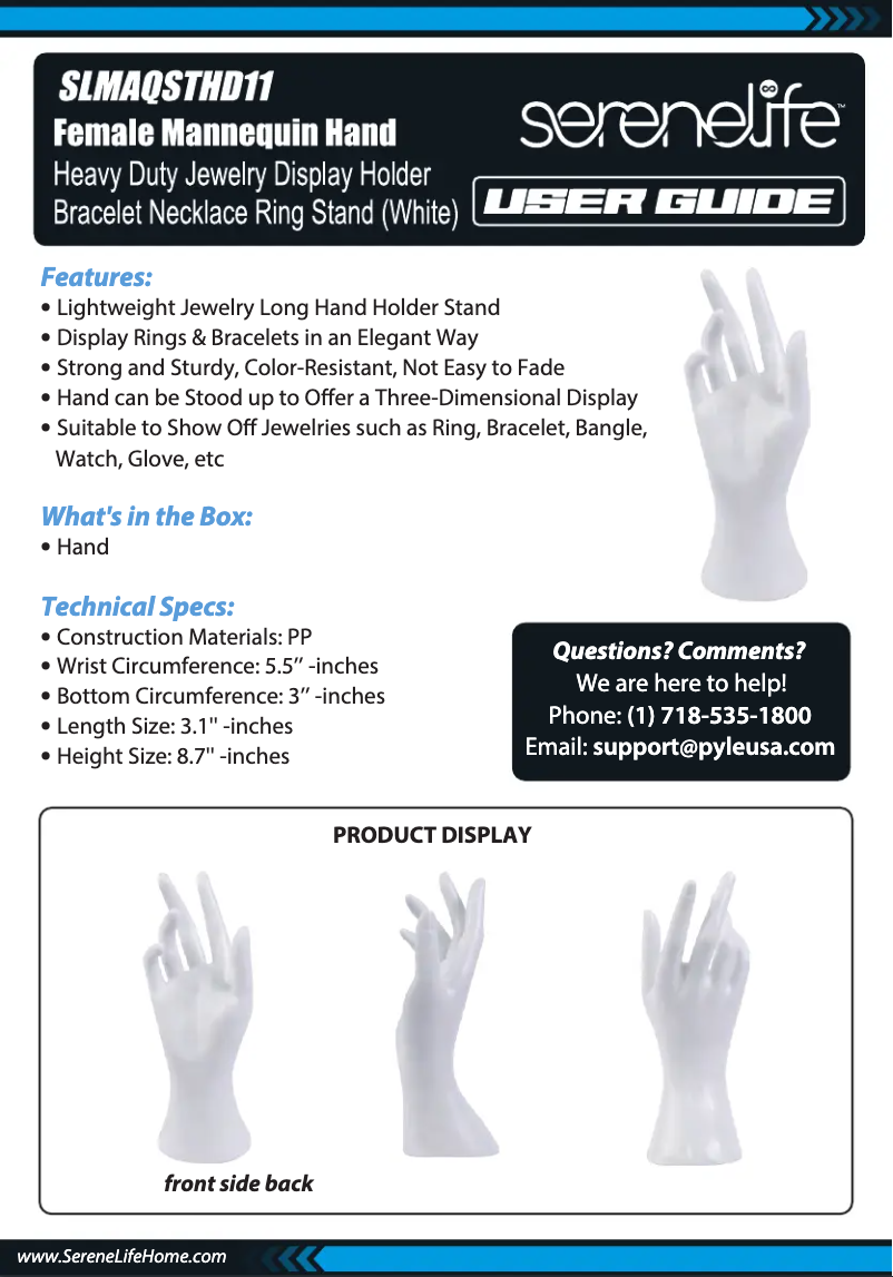 Página 1 del manual Manual de usuario SereneLife SLMAQSTHD11