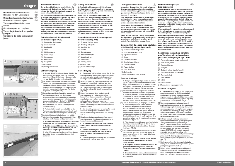 Page 1 de la notice Manuel utilisateur Hager BKWE300080