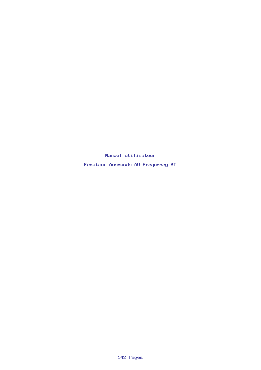 Page 1 de la notice Manuel utilisateur Ausounds AU-Frequency BT