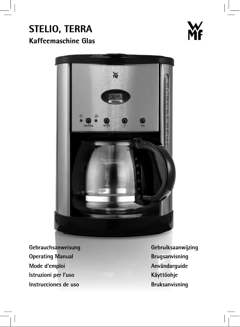 Page 1 de la notice Manuel utilisateur WMF Stelio Glas