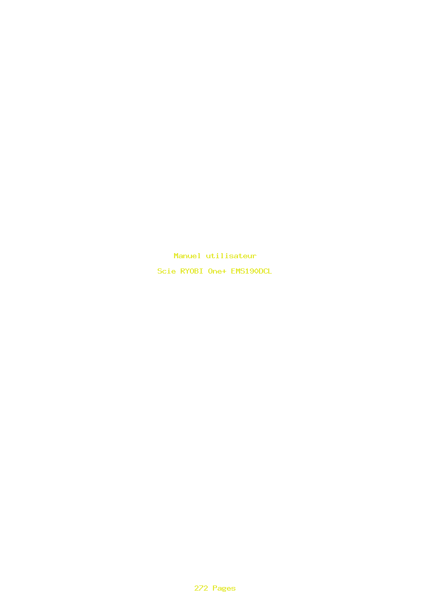 Page 1 de la notice Manuel utilisateur RYOBI One+ EMS190DCL