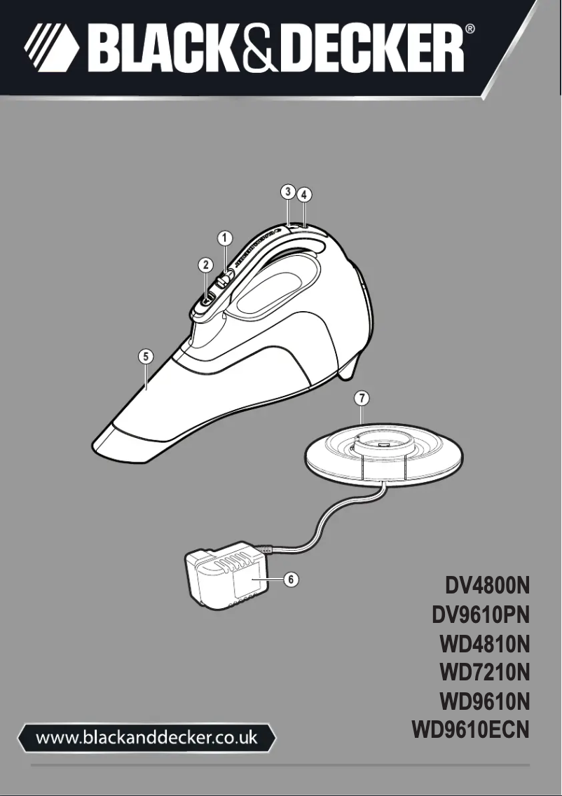 Page 1 de la notice Manuel utilisateur Black & Decker WD9610ECN