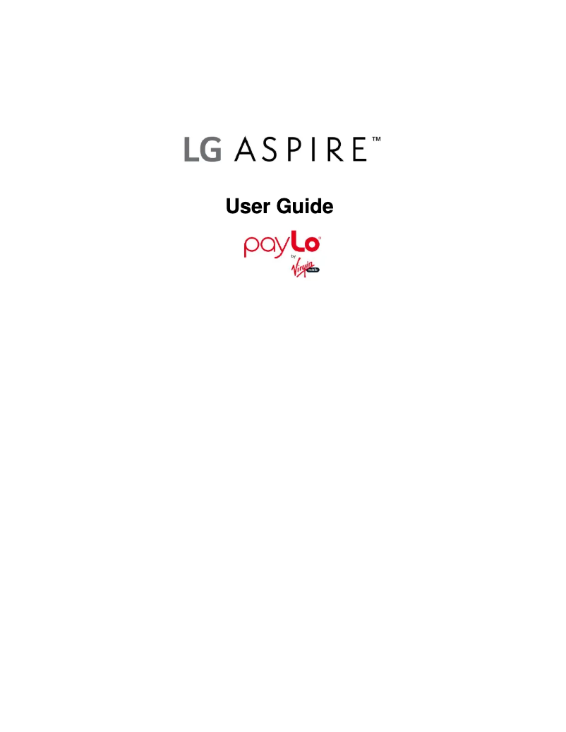 Page 1 de la notice Manuel utilisateur LG Aspire