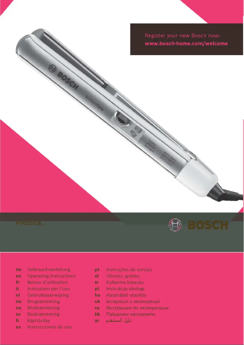 Page 1 de la notice Manuel utilisateur Bosch PHS5190