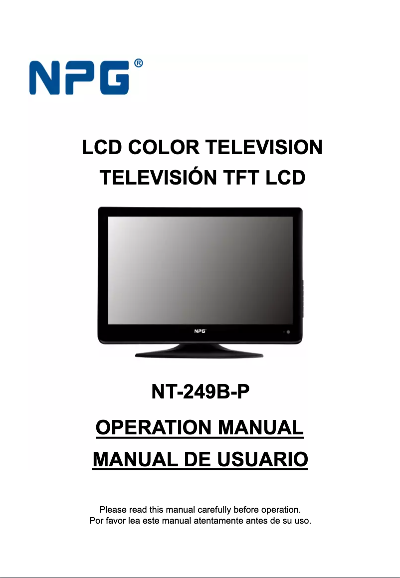 Page 1 de la notice Manuel utilisateur NPG NT-249B-P