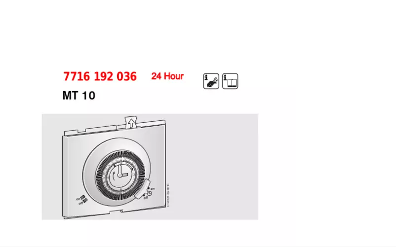 Página 1 del manual Manual de usuario Worcester MT10