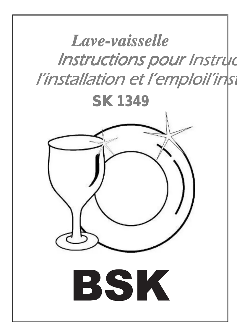 Page 1 de la notice Manuel utilisateur BSK SK1349