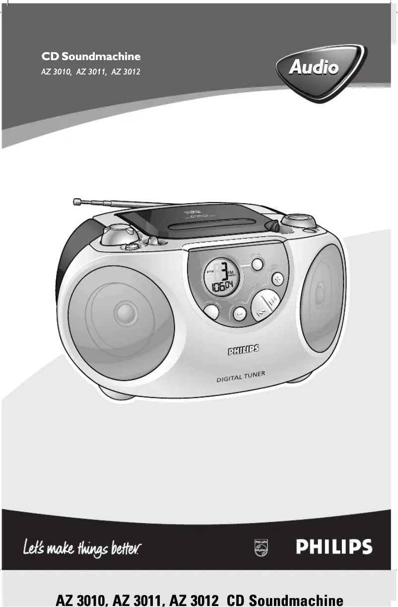 Page 1 de la notice Manuel utilisateur Philips AZ3010
