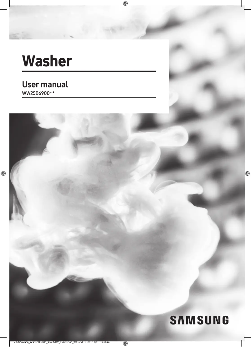 Página 1 del manual Manual de usuario Samsung WW25B6900AX