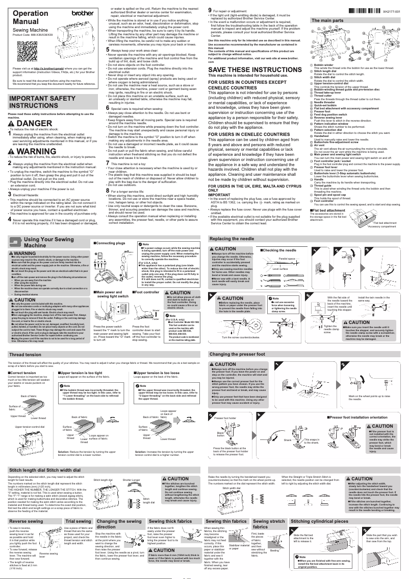 Page 1 de la notice Manuel utilisateur Brother HF53