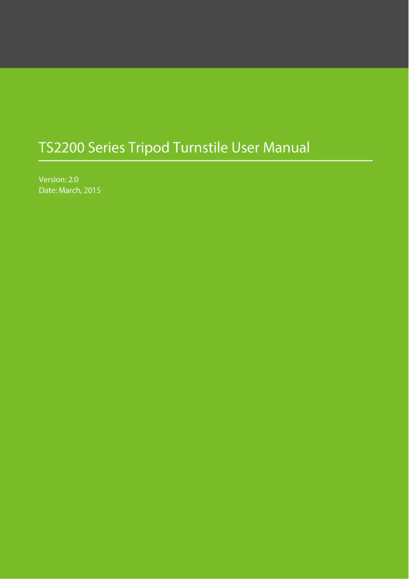 Page 1 of the manual User Manual ZKTeco TS2200