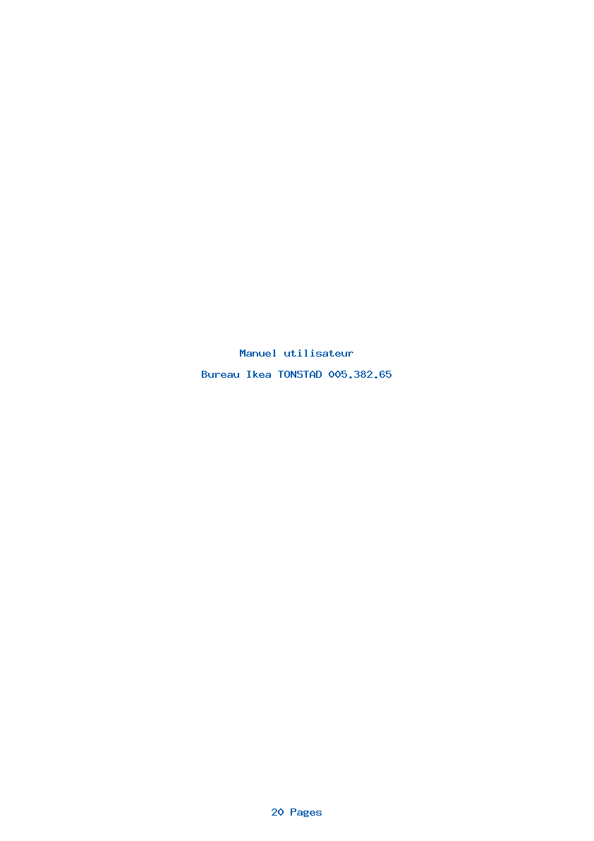 Page 1 de la notice Manuel utilisateur Ikea TONSTAD 005.382.65