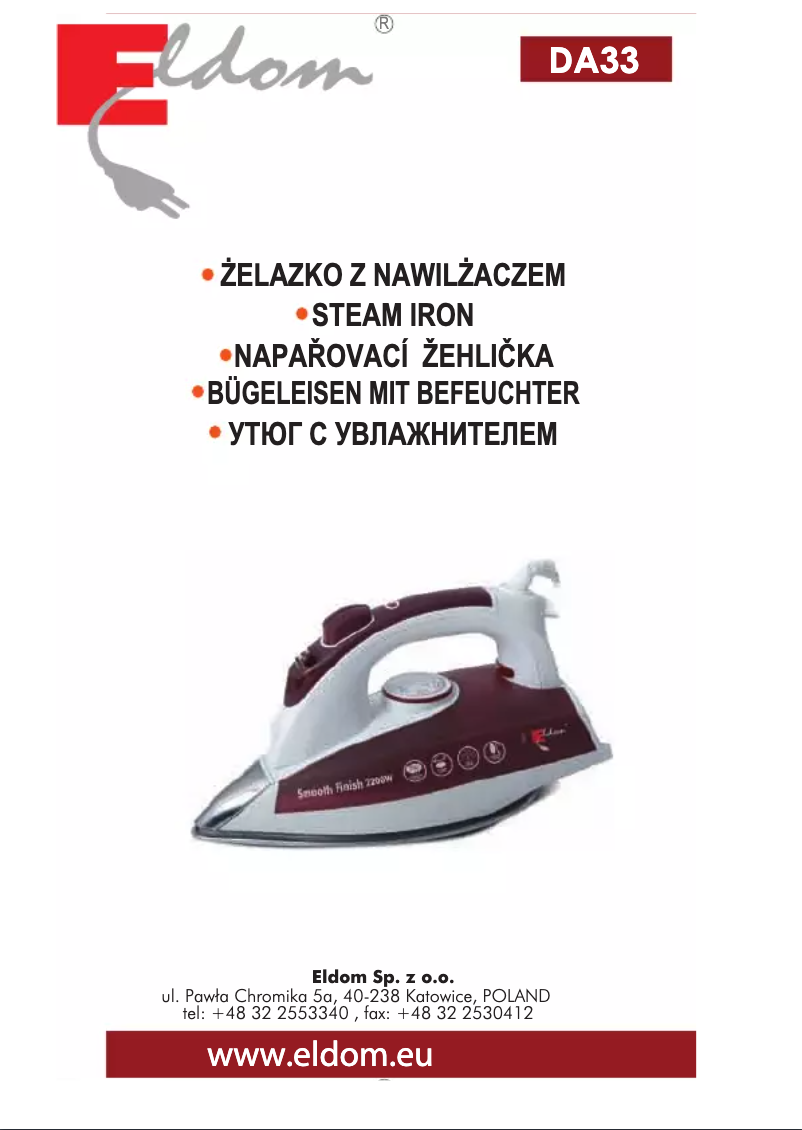 Página 1 del manual Manual de usuario Eldom DA33