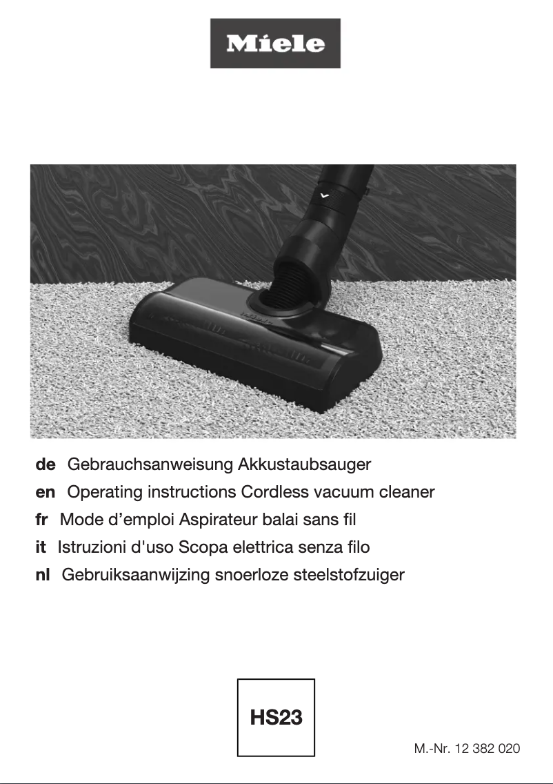 Page 1 de la notice Fiche technique Miele Duoflex HX1 Extra