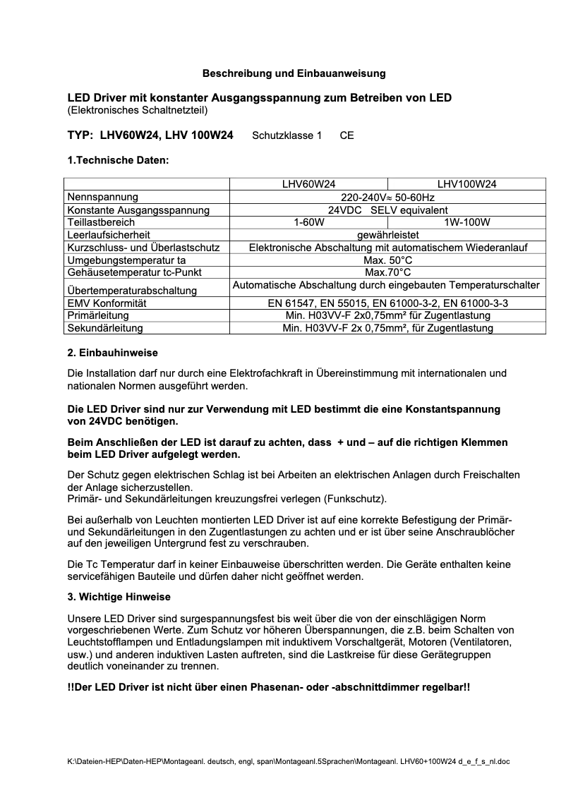 Page 1 de la notice Manuel utilisateur SLV 470500