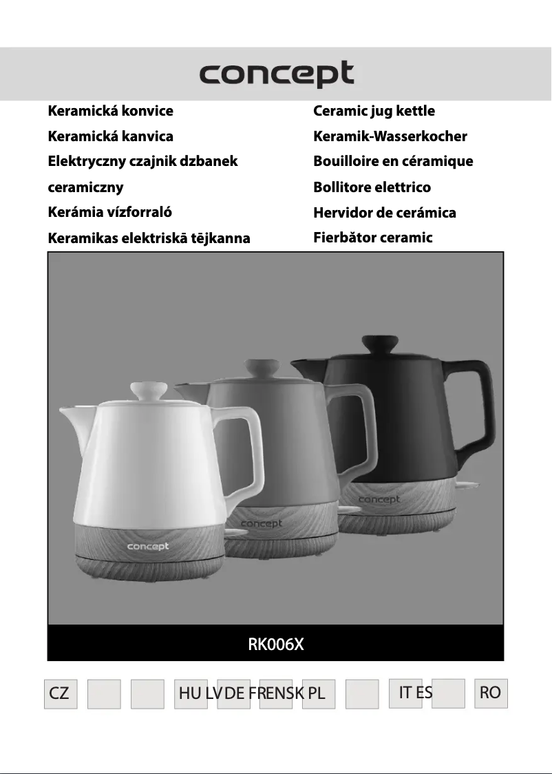 Page 1 de la notice Manuel utilisateur Concept RK0062