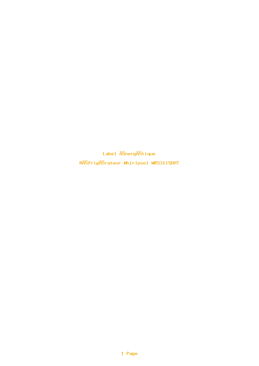 Image de la première page du manuel de l'appareil WRS311SDHT