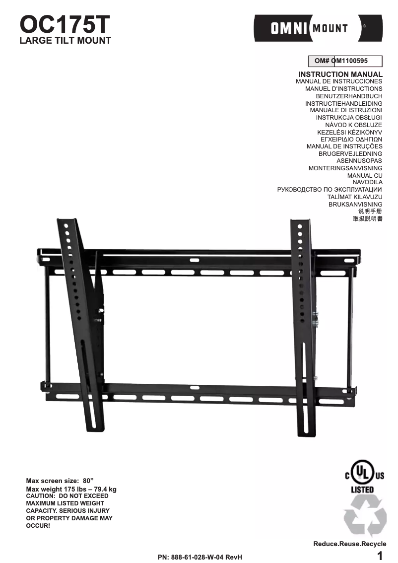 Página 1 del manual Manual de usuario OmniMount OC175T