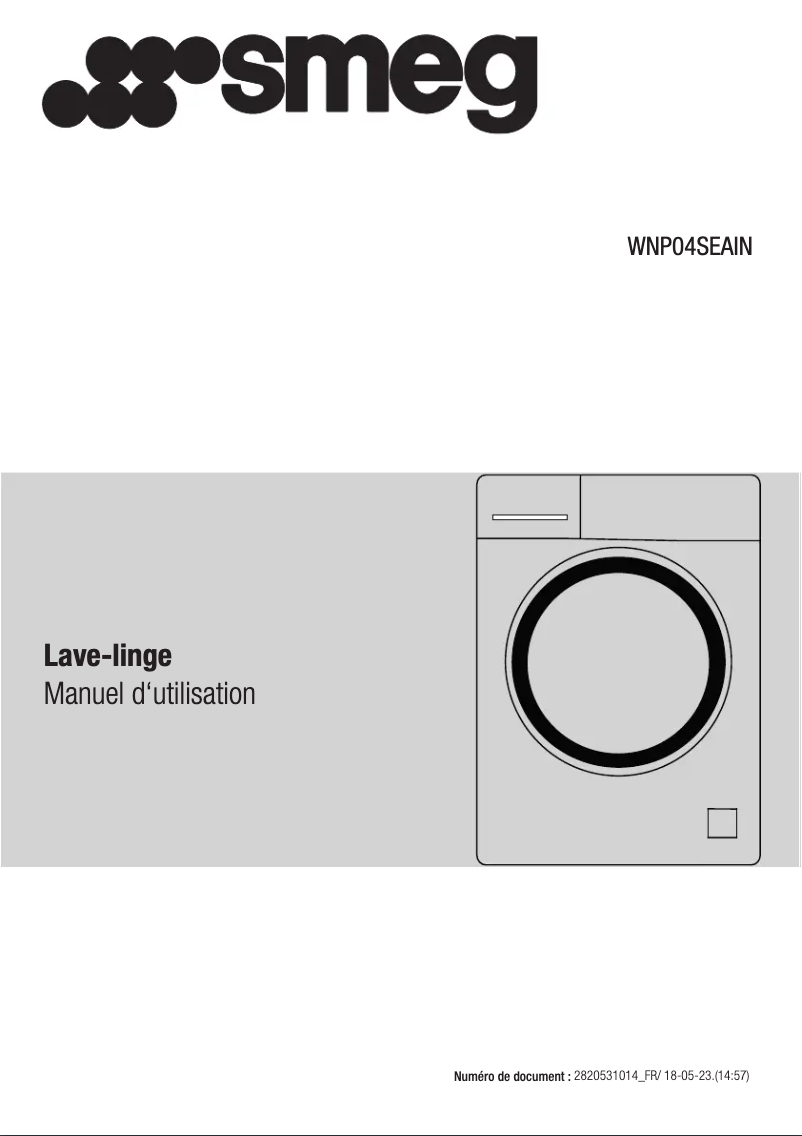 Page 1 de la notice Manuel utilisateur Smeg WNP04SEAIN