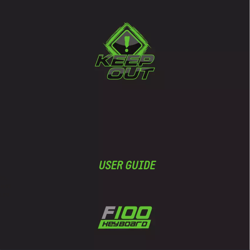 Page 1 de la notice Manuel utilisateur KeepOut F110