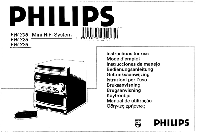 Página 1 del manual Manual de usuario Philips FW325