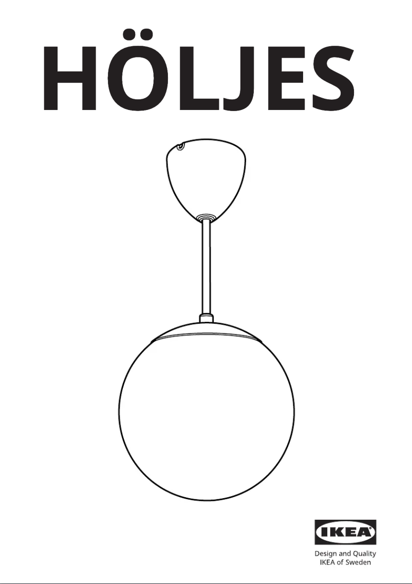 Page 1 de la notice Manuel utilisateur Ikea HÖLJES 003.257.73