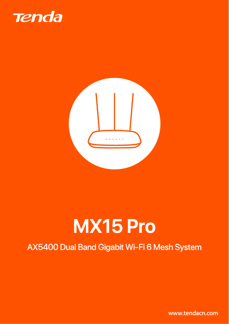 Page 1 de la notice Fiche technique Tenda MX15 Pro