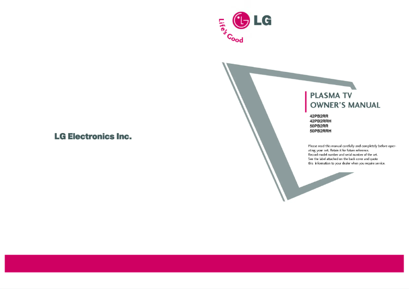 Page 1 of the manual User Manual LG 42PB2RRH