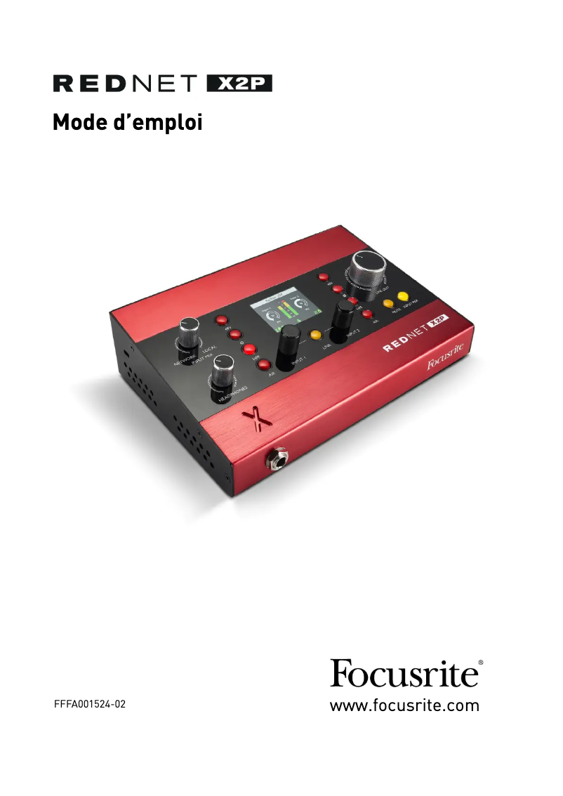 Página 1 del manual Manual de usuario Focusrite RedNet X2P
