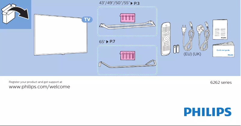 Página 1 del manual Guía de inicio rápido Philips 43PUS6162