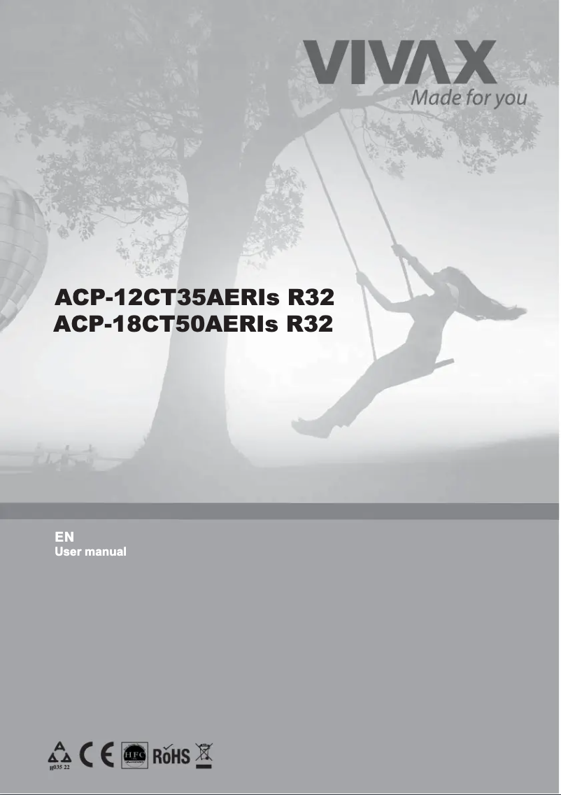 Page 1 of the manual User Manual Vivax ACP-12CT35AERI+ R32