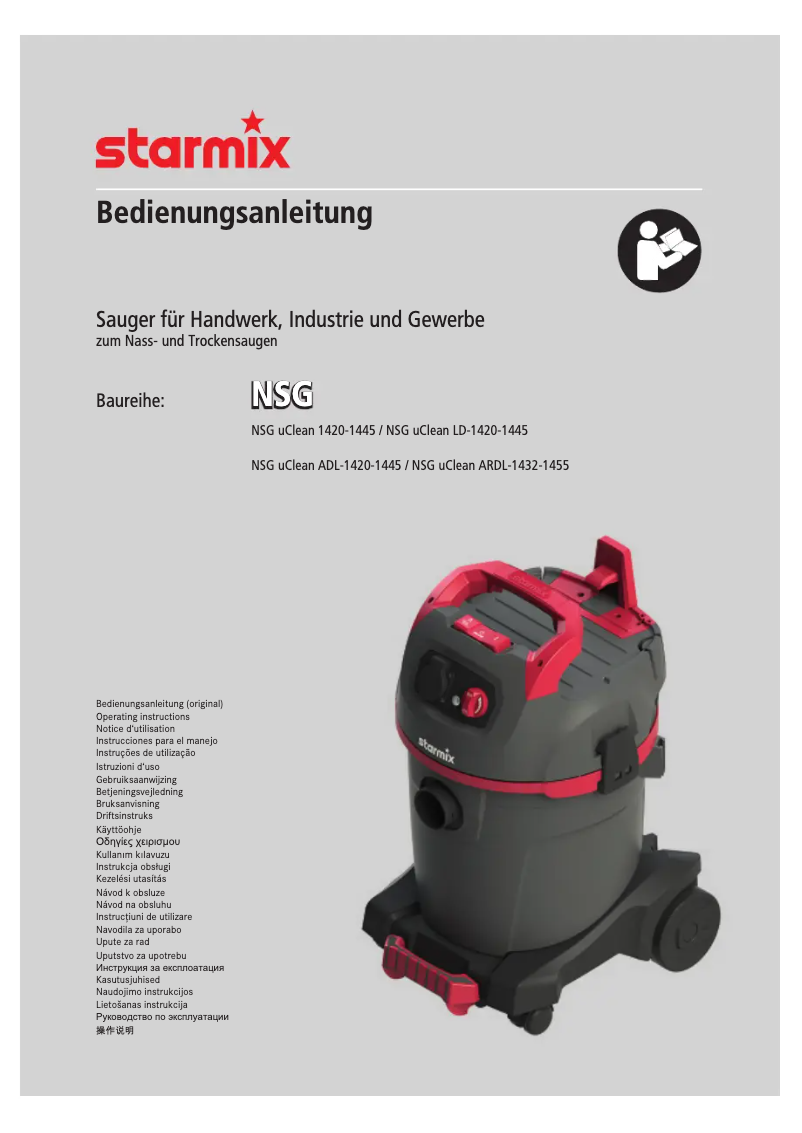 Page 1 de la notice Manuel utilisateur Starmix NSG uClean ADL-1432