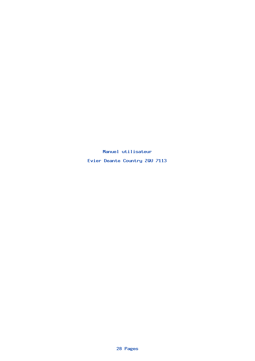 Page 1 de la notice Manuel utilisateur Deante Country ZQU 7113