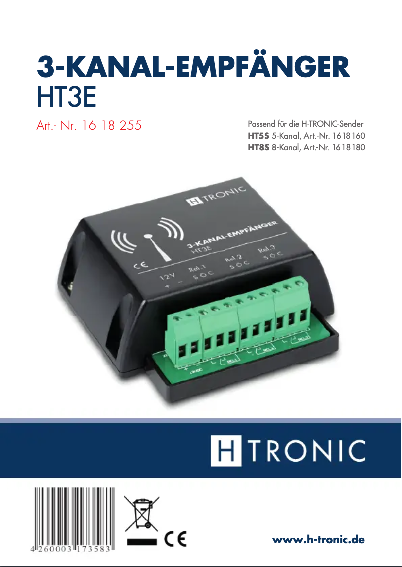 Página 1 del manual Manual de usuario H-Tronic HT3E