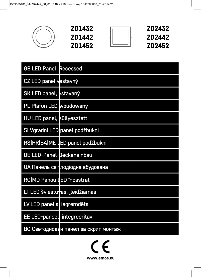 Page 1 de la notice Manuel utilisateur Emos ZD2442