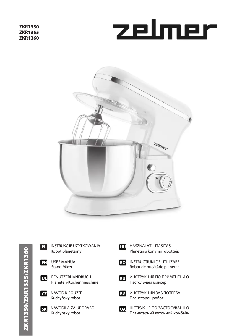 Page 1 de la notice Manuel utilisateur Zelmer ZKR1350