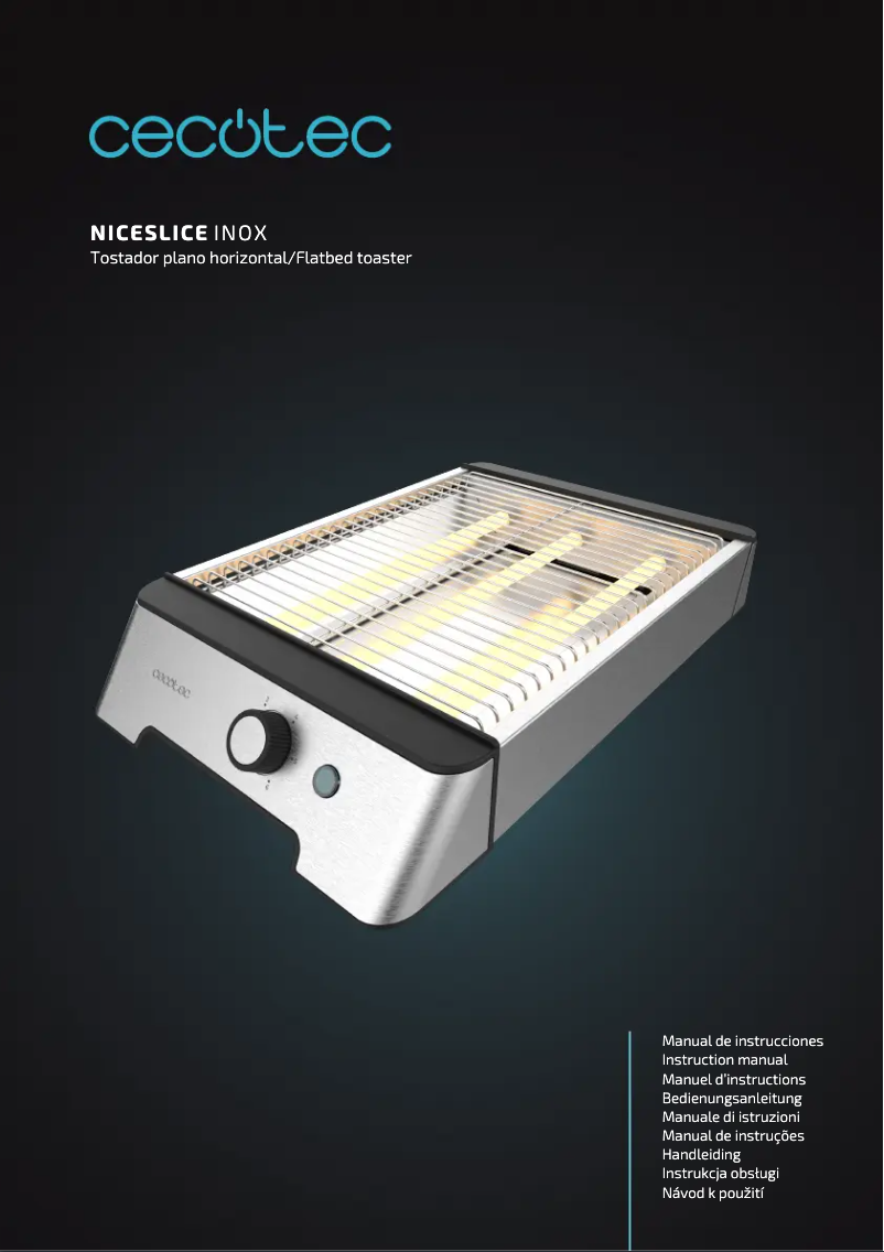 Página 1 del manual Manual de usuario Cecotec NiceSlice Inox