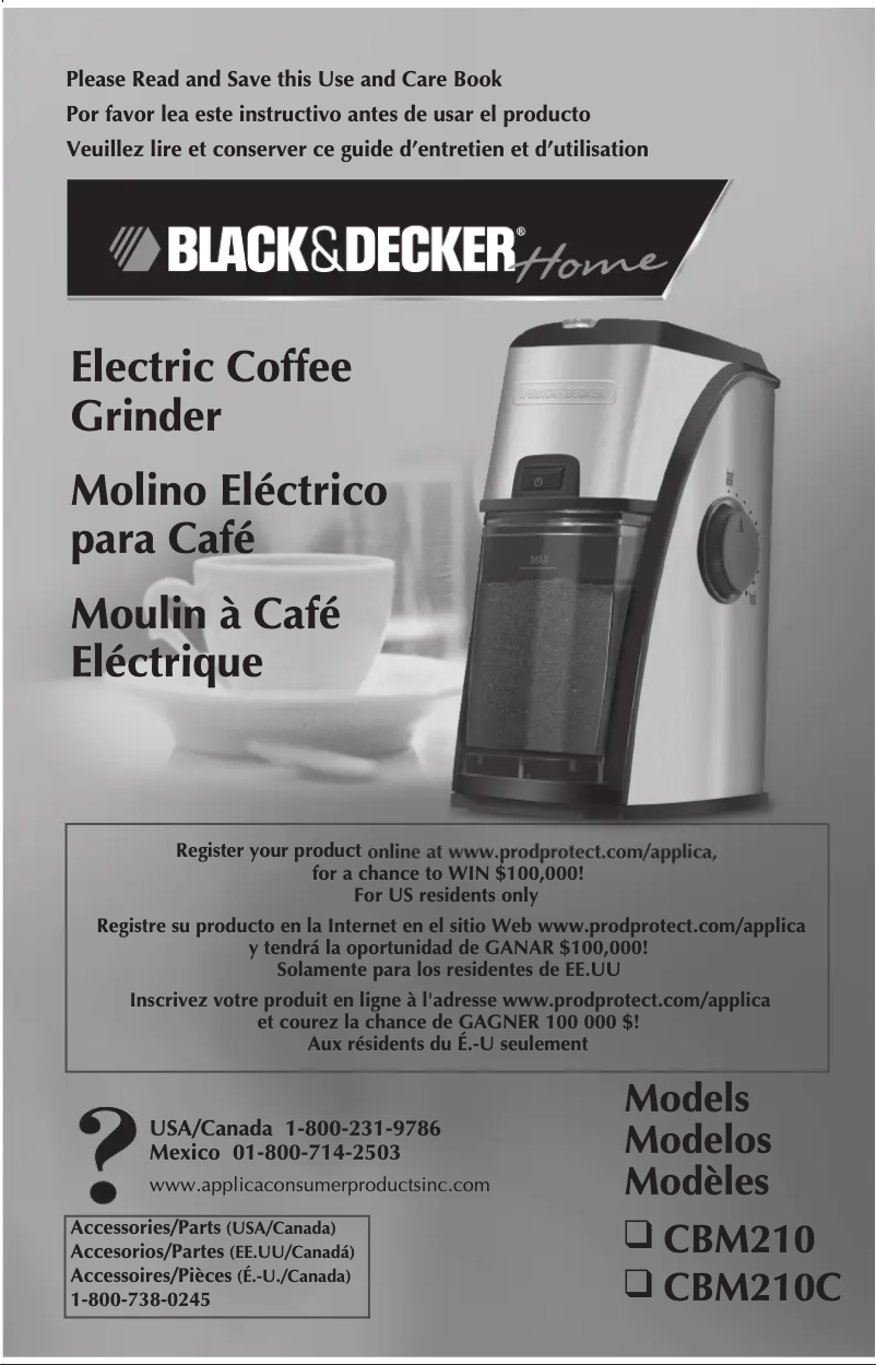 Page 1 de la notice Manuel utilisateur Black & Decker CBM210