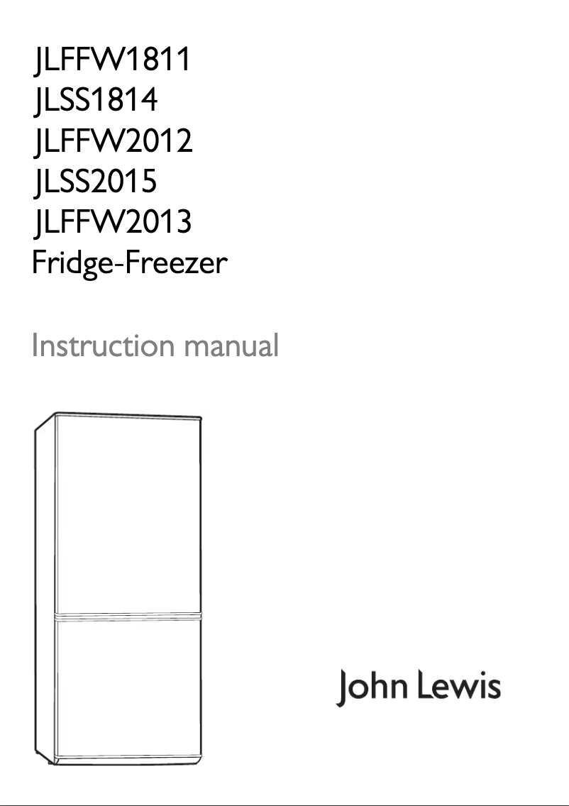 Page 1 de la notice Manuel utilisateur John Lewis JLFFW 2013