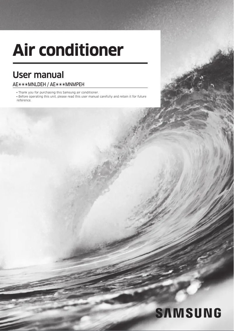 Página 1 del manual Manual de usuario Samsung AE090MNMPEH