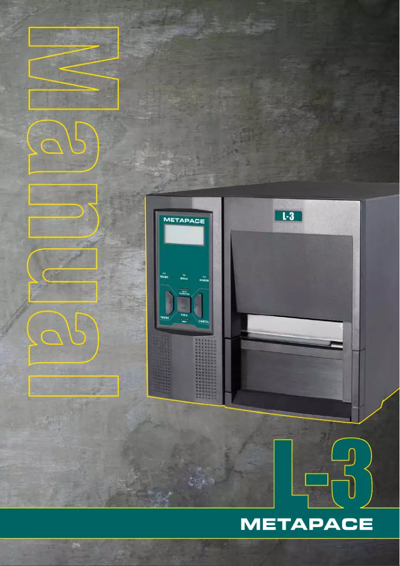 Page 1 de la notice Manuel utilisateur Metapace L-3