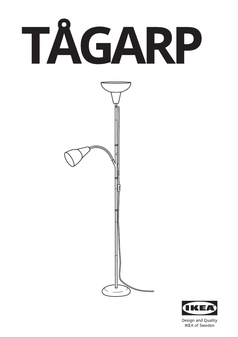 Page 1 de la notice Manuel utilisateur Ikea TÅGARP 404.863.87