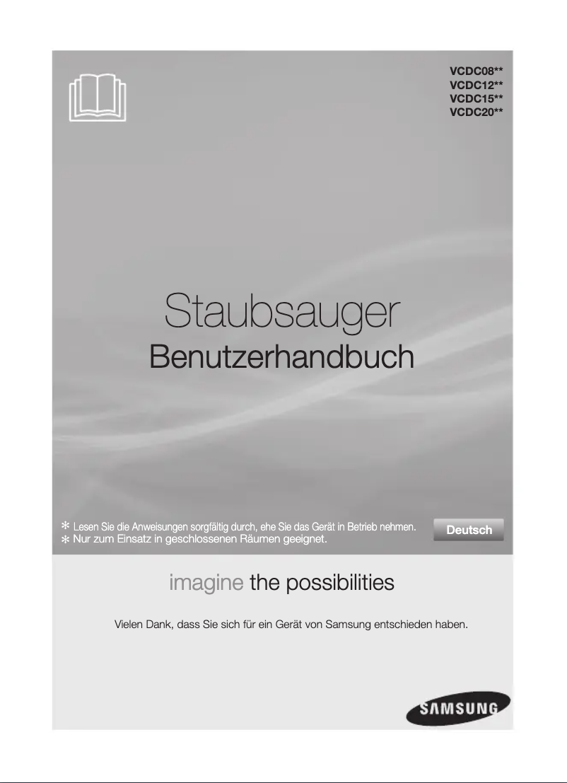 Página 1 del manual Manual de usuario Samsung VC08QVNDCRD/EG