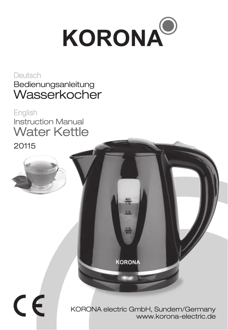 Page 1 de la notice Manuel utilisateur Korona 20115