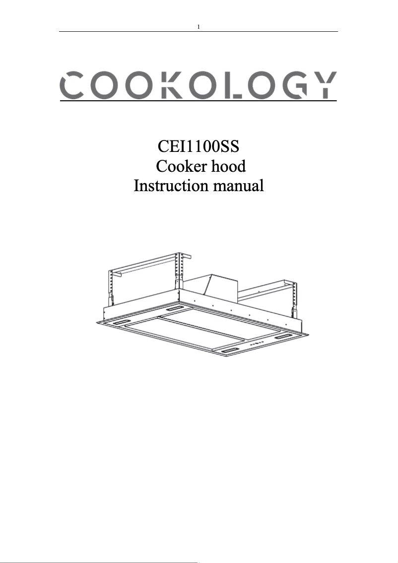 Page 1 de la notice Manuel utilisateur Cookology CEI1100SS