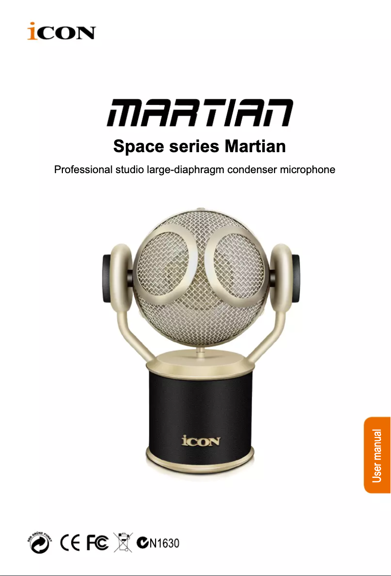 Page 1 de la notice Manuel utilisateur icon Martian