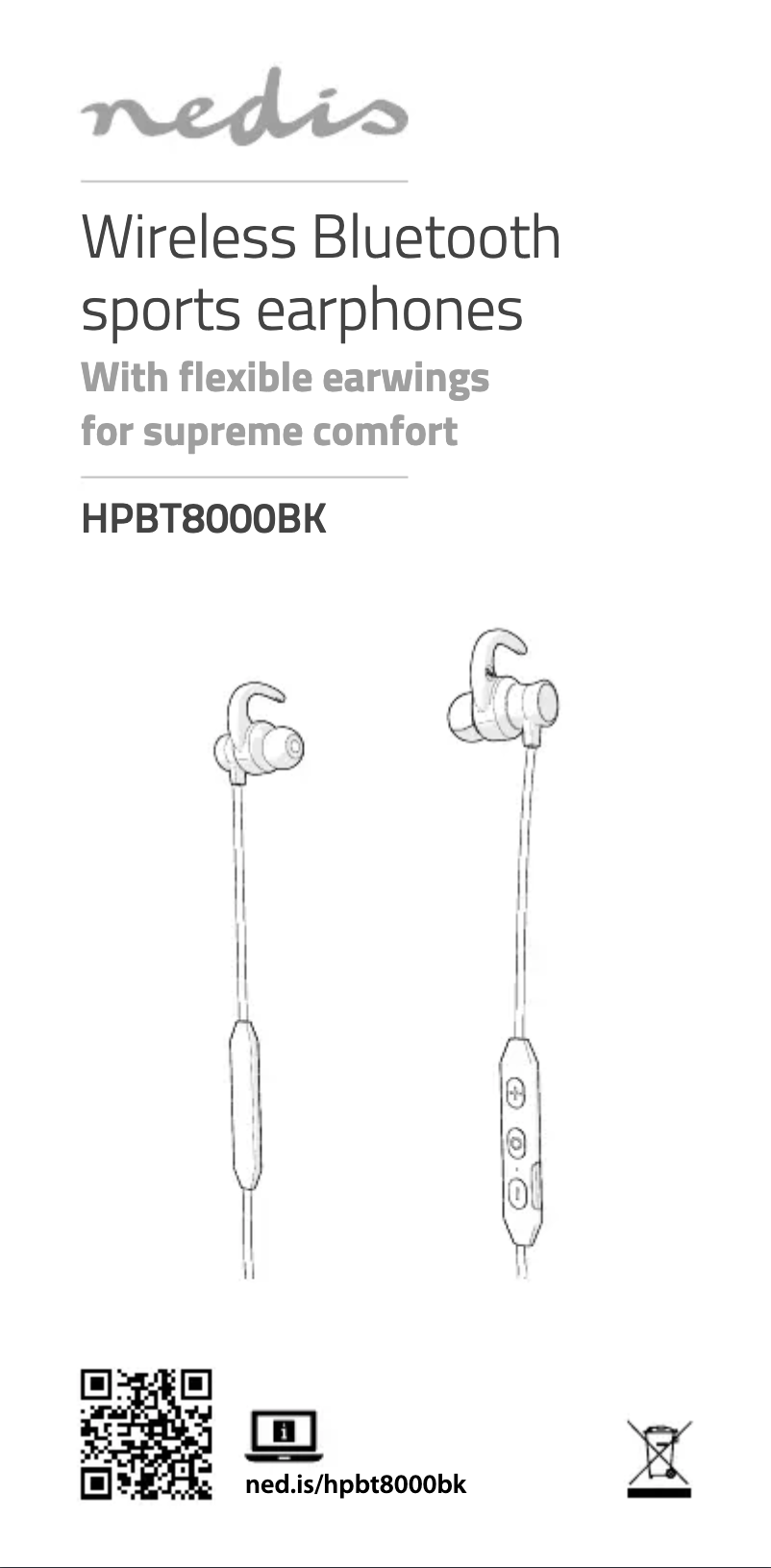 Page 1 de la notice Manuel utilisateur Nedis HPBT8000BK