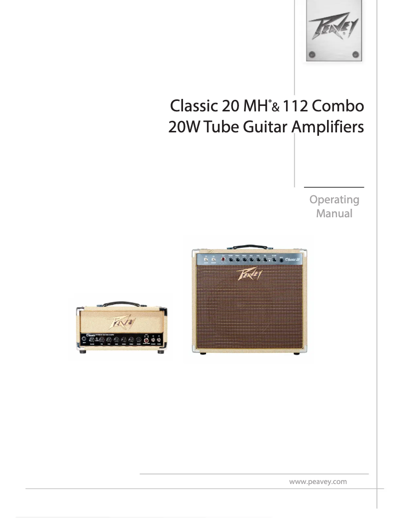 Page 1 de la notice Manuel utilisateur Peavey Classic 20